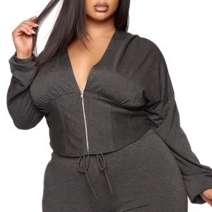Better Than Ever Hoodie Set - Charcoal